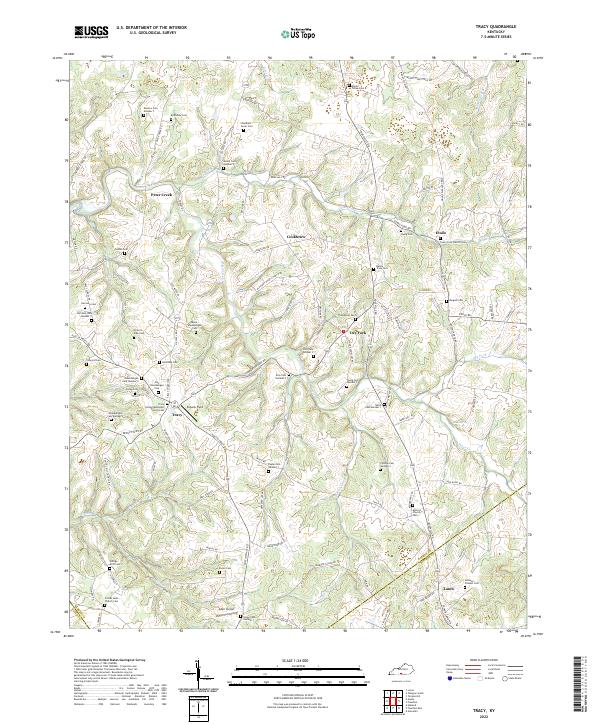 US Topo 7.5-minute map for Tracy KY Online Hot Sale