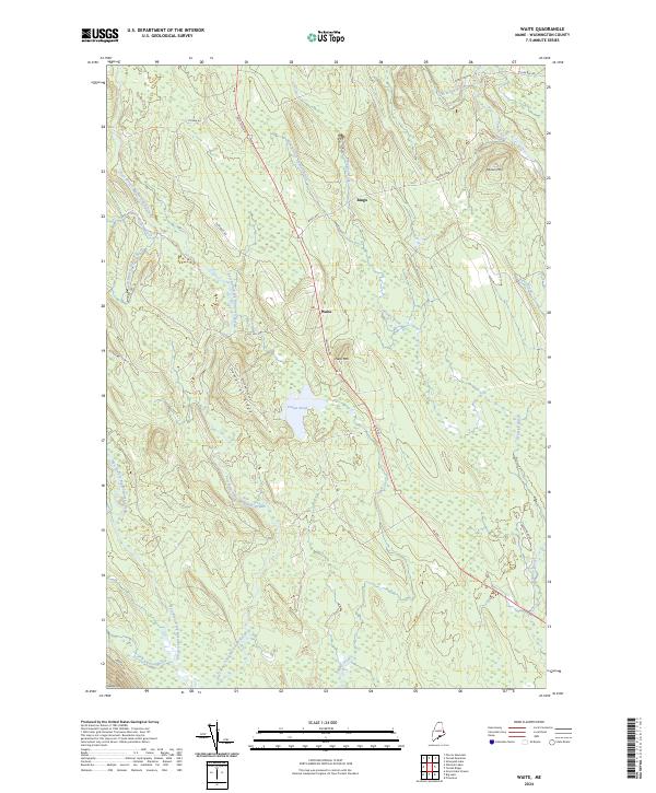 US Topo 7.5-minute map for Waite ME Cheap