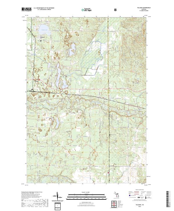 US Topo 7.5-minute map for Tallman MI Hot on Sale