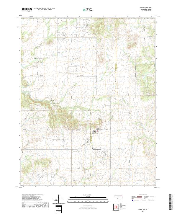 US Topo 7.5-minute map for Wann OKKS Online Sale