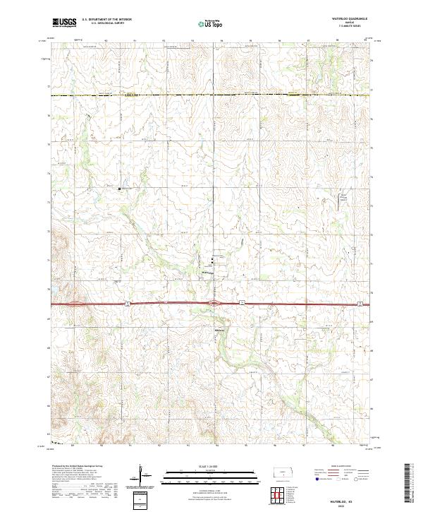 US Topo 7.5-minute map for Waterloo KS For Cheap