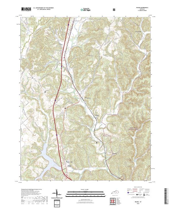 US Topo 7.5-minute map for Wildie KY Online