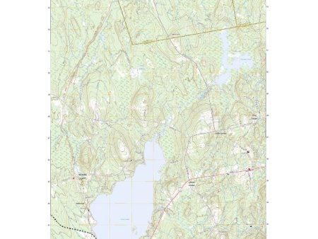 US Topo 7.5-minute map for Unity Pond ME Hot on Sale