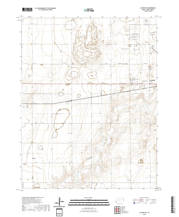 US Topo 7.5-minute map for Ulysses SW KS Hot on Sale