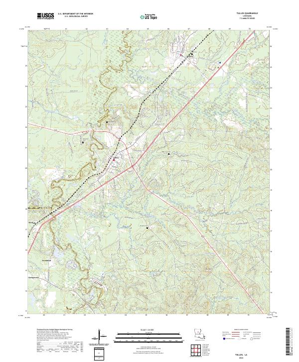 US Topo 7.5-minute map for Tullos LA Cheap