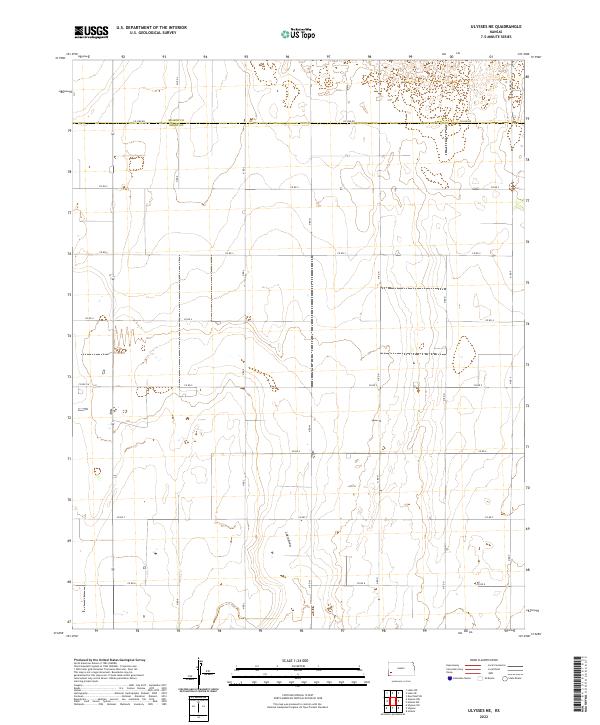 US Topo 7.5-minute map for Ulysses NE KS For Discount