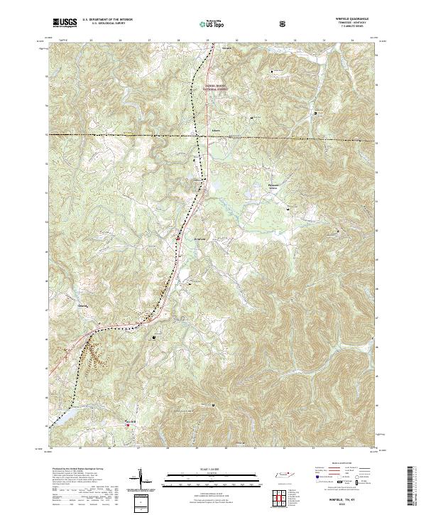 US Topo 7.5-minute map for Winfield TNKY Fashion