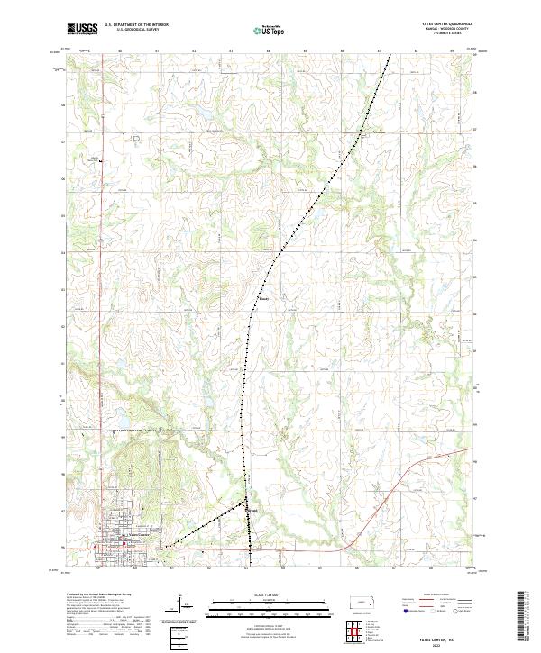 US Topo 7.5-minute map for Yates Center KS Hot on Sale