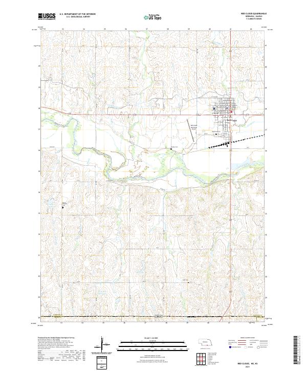 USGS US Topo 7.5-minute map for Red Cloud NEKS 2021 Online Sale