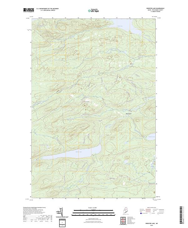 US Topo 7.5-minute map for Webster Lake ME Online Hot Sale