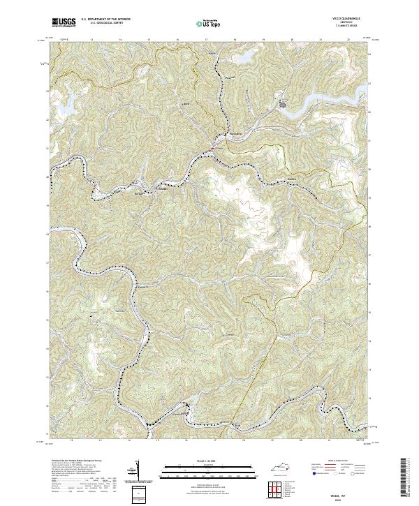 US Topo 7.5-minute map for Vicco KY Online Hot Sale