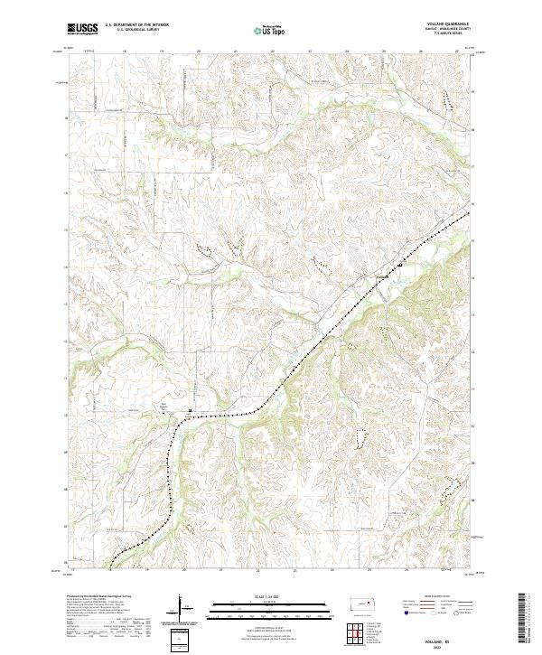 US Topo 7.5-minute map for Volland KS For Cheap