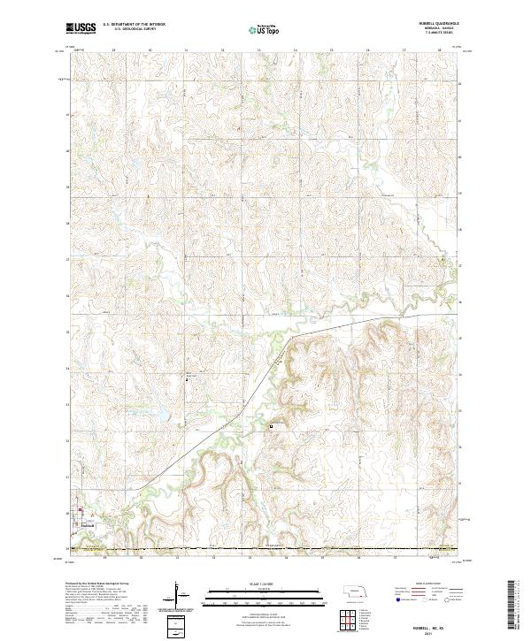 USGS US Topo 7.5-minute map for Hubbell NEKS 2021 For Cheap