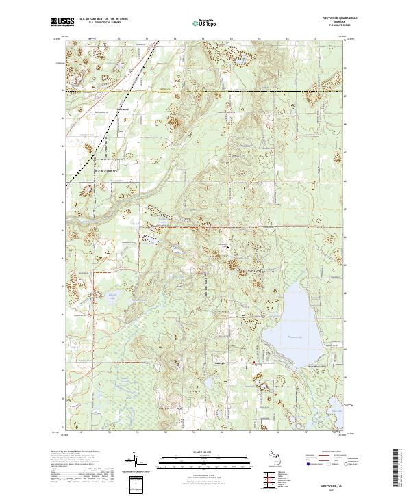 US Topo 7.5-minute map for Westwood MI Online Sale