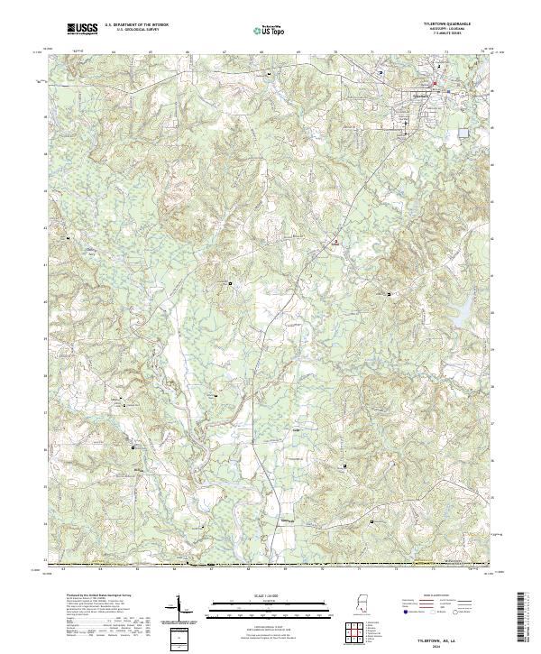 US Topo 7.5-minute map for Tylertown MSLA Sale