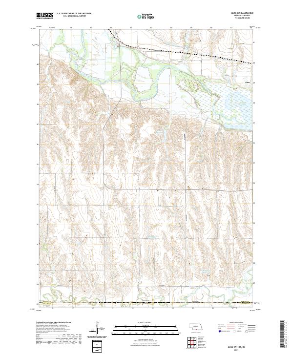 USGS US Topo 7.5-minute map for Alma SW NEKS 2021 For Cheap