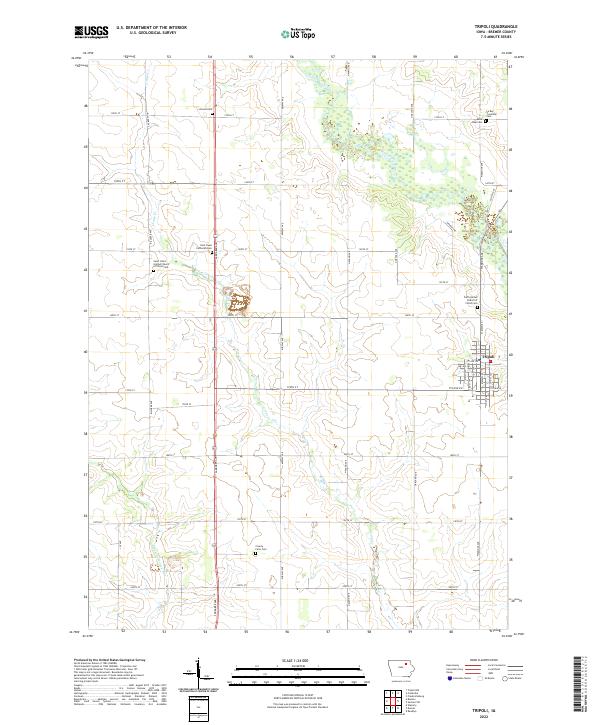 US Topo 7.5-minute map for Tripoli IA For Sale