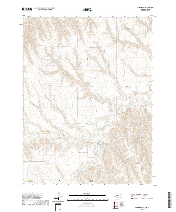 USGS US Topo 7.5-minute map for Culbertson SW NEKS 2021 Fashion