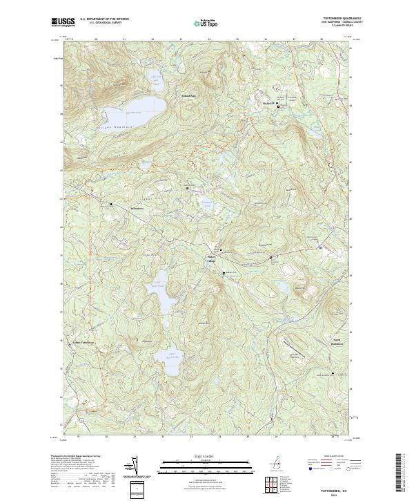 US Topo 7.5-minute map for Tuftonboro NH Online now