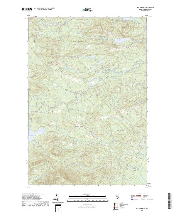 US Topo 7.5-minute map for Tim Mountain ME Online