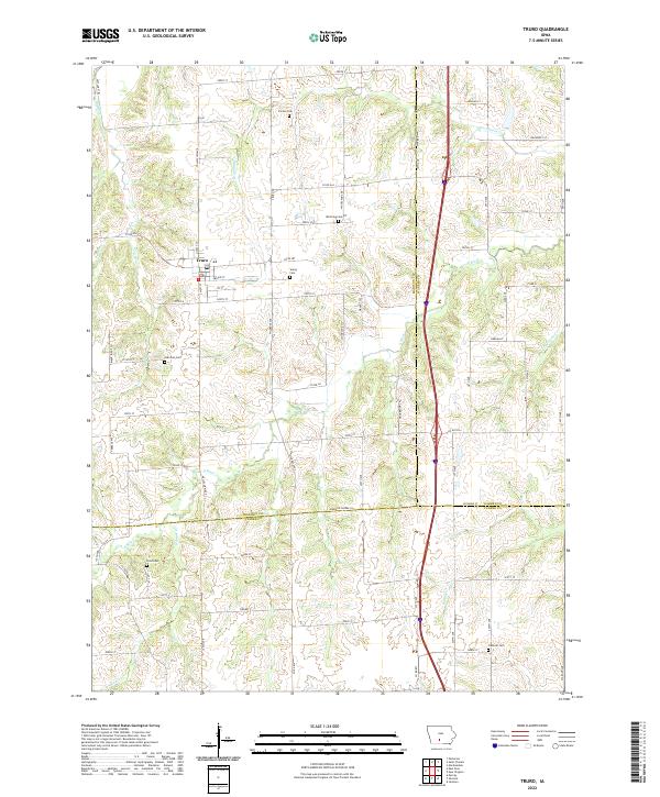 US Topo 7.5-minute map for Truro IA Online Sale