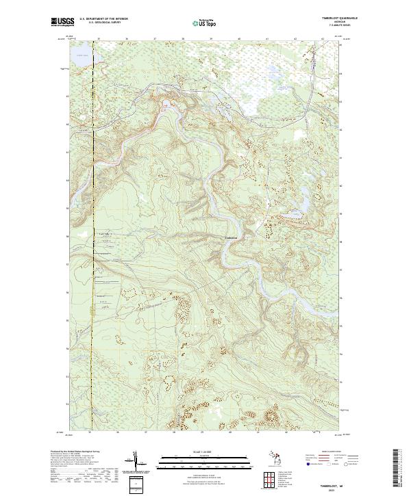 US Topo 7.5-minute map for Timberlost MI Online Sale