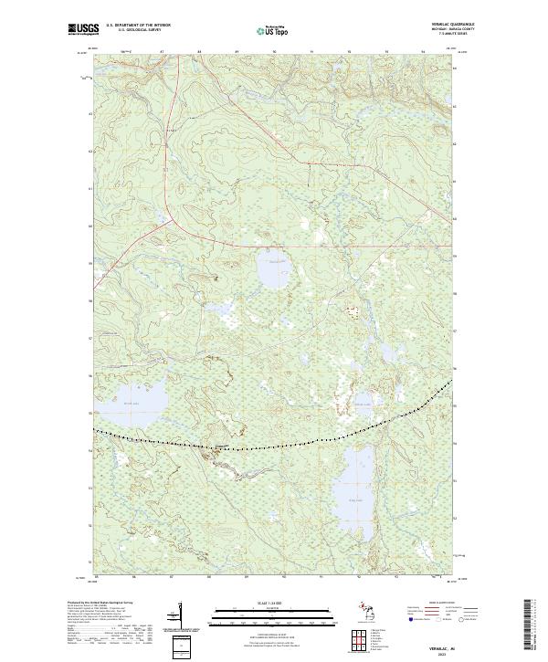 US Topo 7.5-minute map for Vermilac MI For Sale