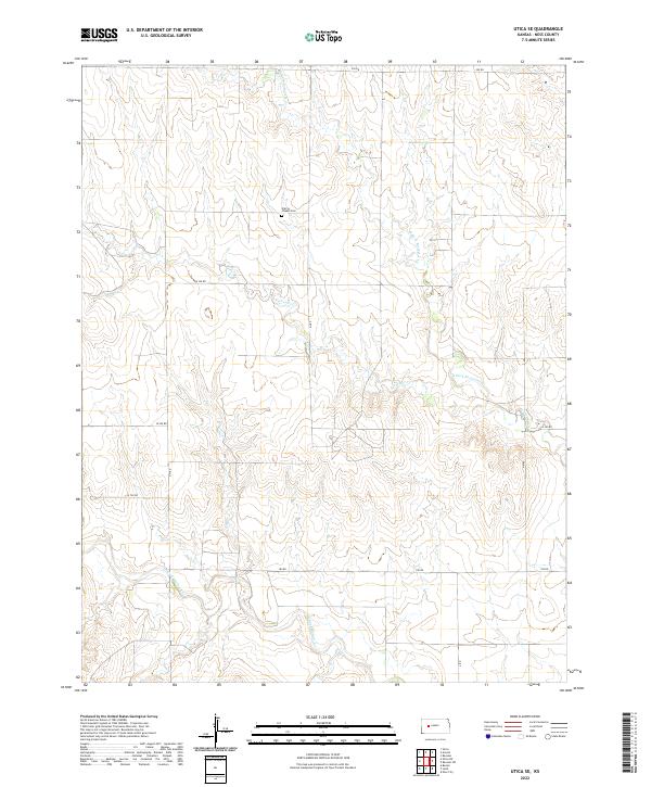 US Topo 7.5-minute map for Utica SE KS Supply