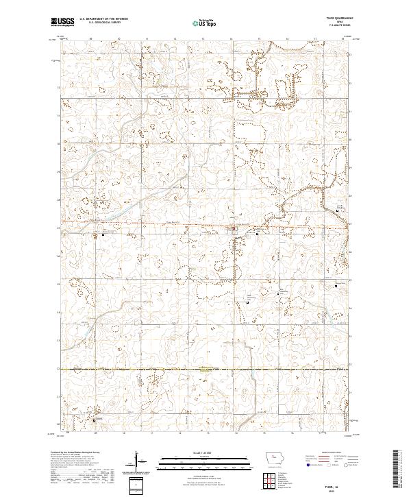 US Topo 7.5-minute map for Thor IA Online