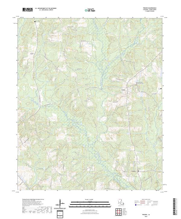 US Topo 7.5-minute map for Truxno LA Cheap