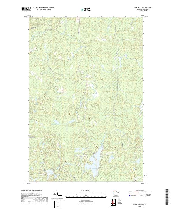 US Topo 7.5-minute map for Turntable Creek WI Fashion