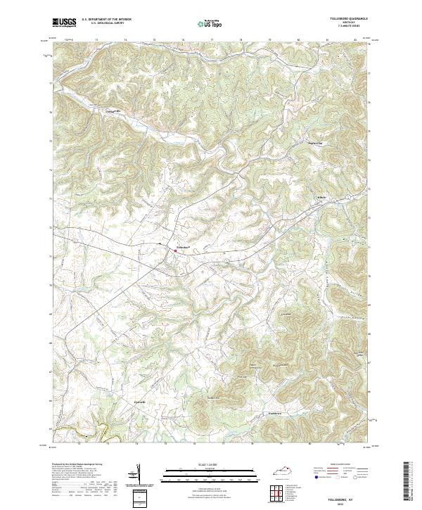 US Topo 7.5-minute map for Tollesboro KY Cheap