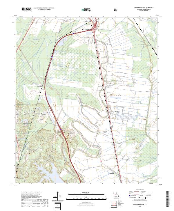 US Topo 7.5-minute map for Woodworth East LA Hot on Sale