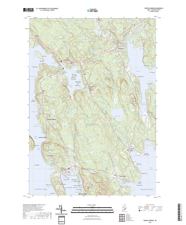 US Topo 7.5-minute map for Winter Harbor ME Online now