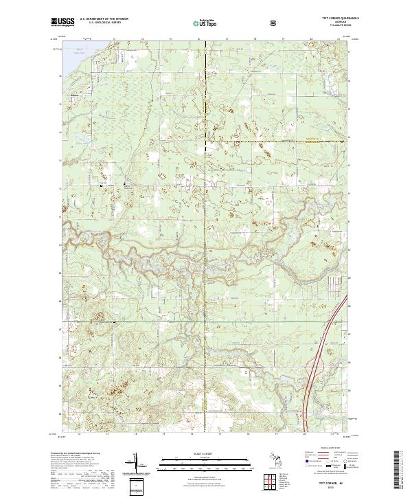 US Topo 7.5-minute map for Tift Corner MI Sale