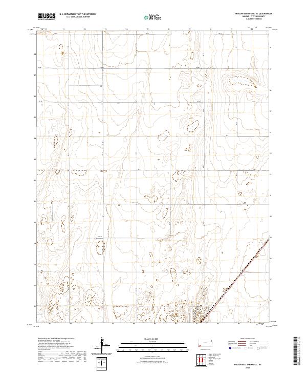 US Topo 7.5-minute map for Wagon Bed Spring SE KS Online