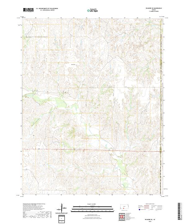 US Topo 7.5-minute map for Wilmore SE KS For Cheap