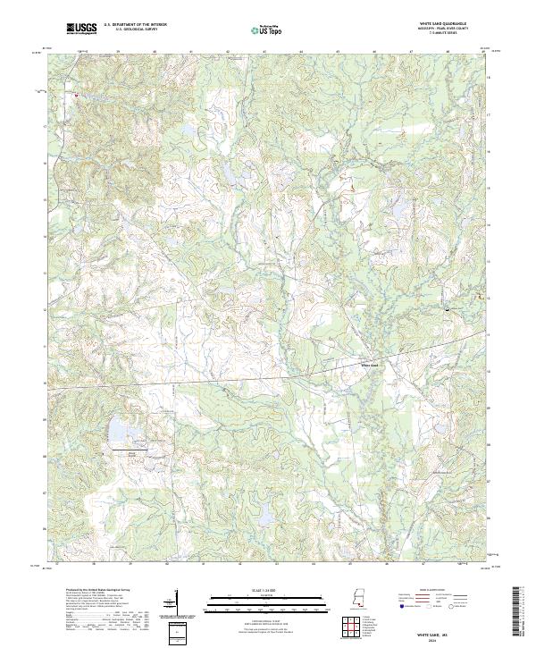 US Topo 7.5-minute map for White Sand MS on Sale