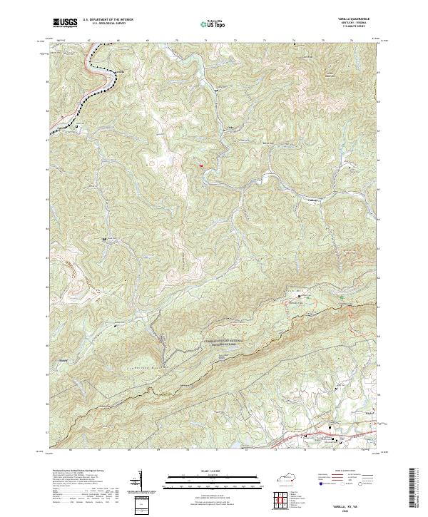 US Topo 7.5-minute map for Varilla KYVA For Discount