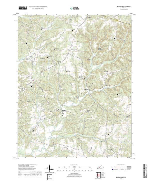 US Topo 7.5-minute map for Welchs Creek KY Supply