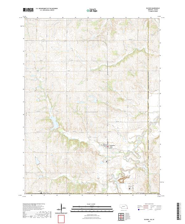 USGS US Topo 7.5-minute map for Du Bois NEKS 2021 Online Hot Sale