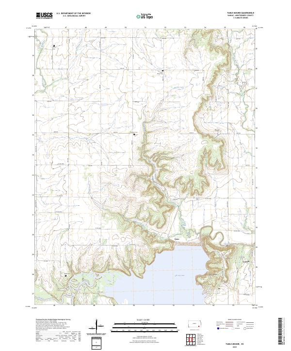 US Topo 7.5-minute map for Table Mound KS Cheap