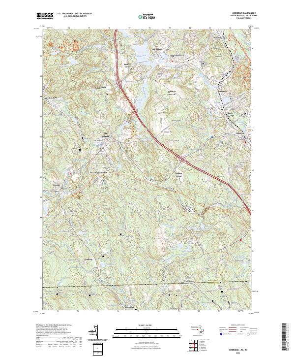 US Topo 7.5-minute map for Uxbridge MARI For Discount