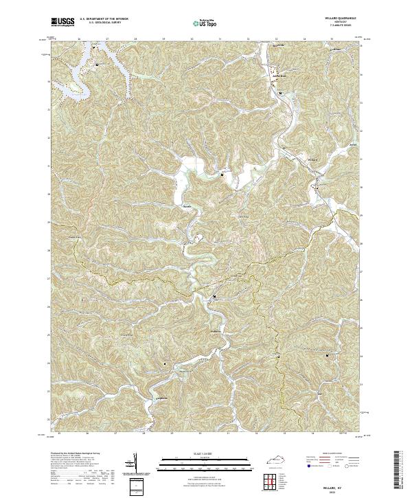 US Topo 7.5-minute map for Willard KY Online now