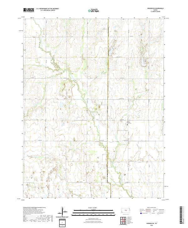 US Topo 7.5-minute map for Windom SW KS Online Sale