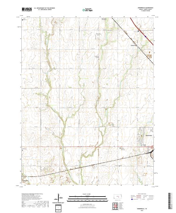 US Topo 7.5-minute map for Zimmerdale KS Discount