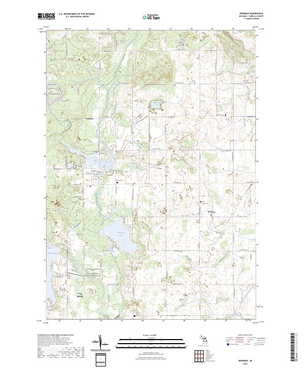 US Topo 7.5-minute map for Weidman MI For Cheap