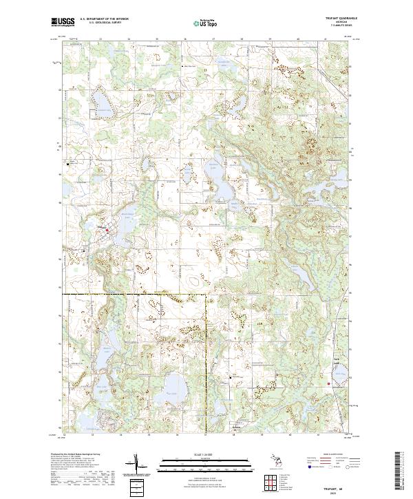 US Topo 7.5-minute map for Trufant MI Online