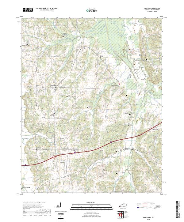 US Topo 7.5-minute map for Westplains KY Hot on Sale