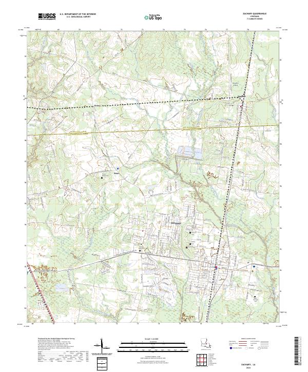 US Topo 7.5-minute map for Zachary LA For Discount